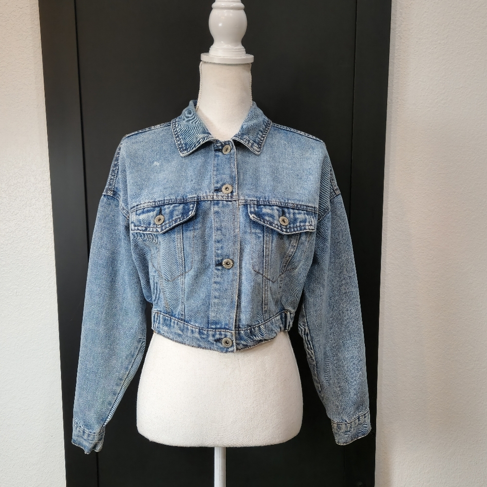 HIGHWAY JEANS CROP JEAN JACKET SIZE SMALL